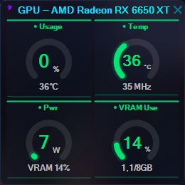 GPU radial widget