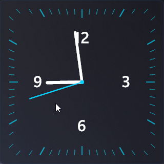 Classic analog clock widget