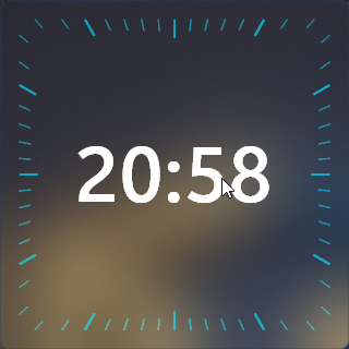Digital clock widget