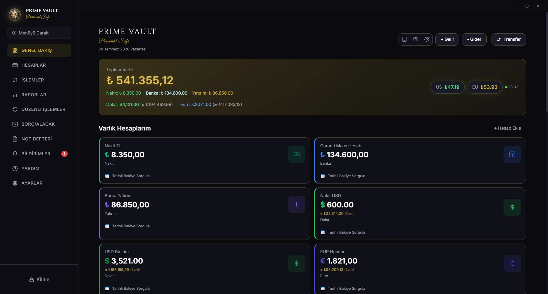 Prime Vault Desktop Preview